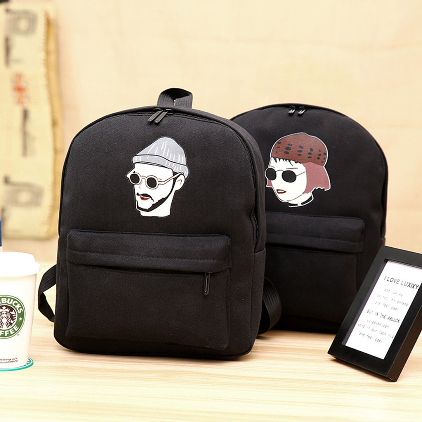 Killers - Léon The Professional Inspired Black Canvas Backpack Bag scbag6465