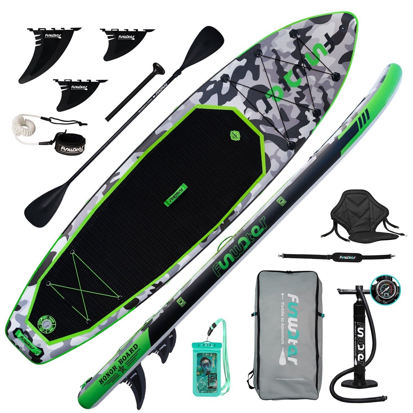 Funwater 330cm Inflatable Stand up paddle Board SUP Board ISUP with complete kit