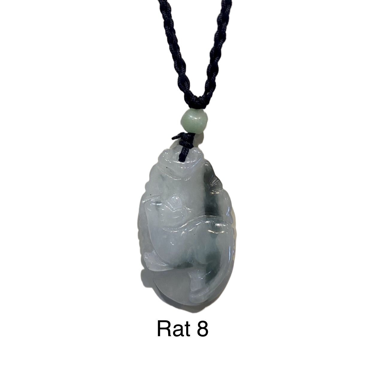 New Handcrafted Chinese 12 Zodiac Animals Jade Pendant Necklace