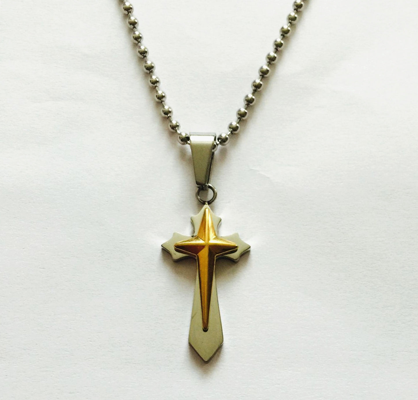 New Christian Stainless Steel Religions Cross Jesus Christ Necklace Chain onek4