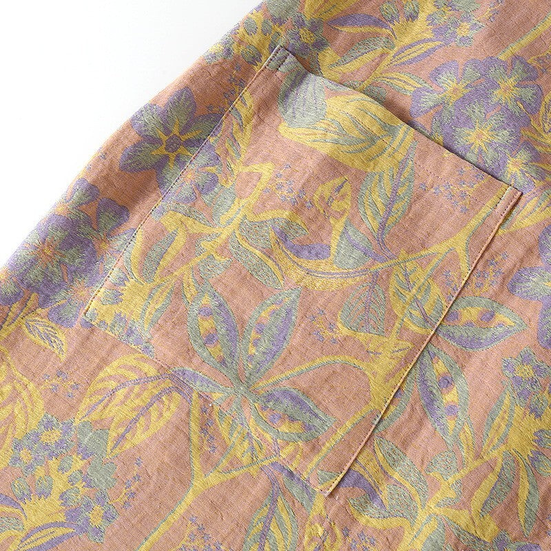 New Ladies Kimono-Style Cotton Dressing Gown – Floral Print Loungewear Robe