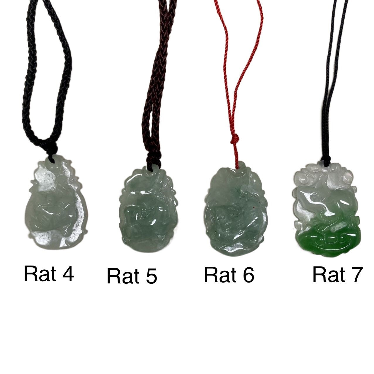 New Handcrafted Chinese 12 Zodiac Animals Jade Pendant Necklace