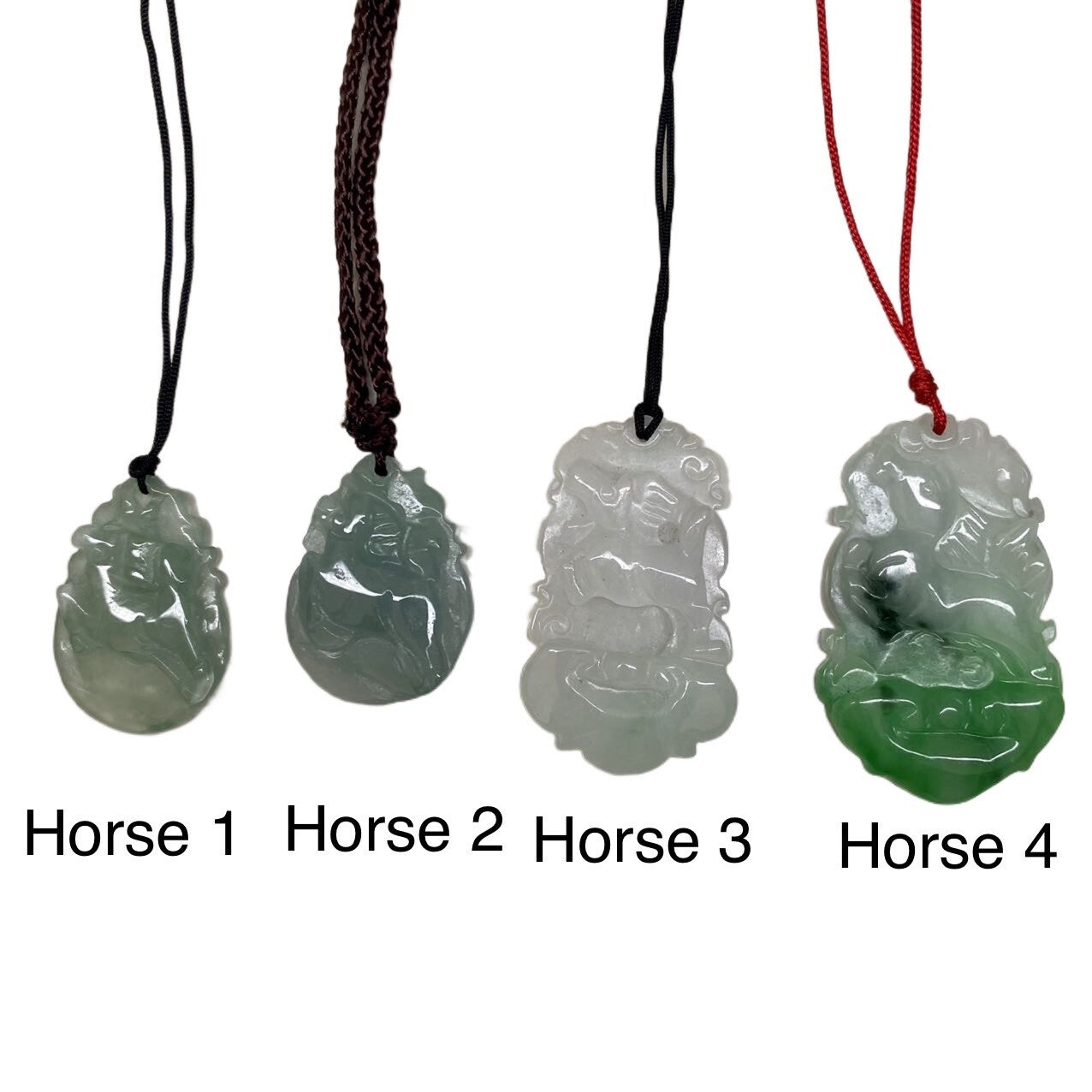 New Handcrafted Chinese 12 Zodiac Animals Jade Pendant Necklace