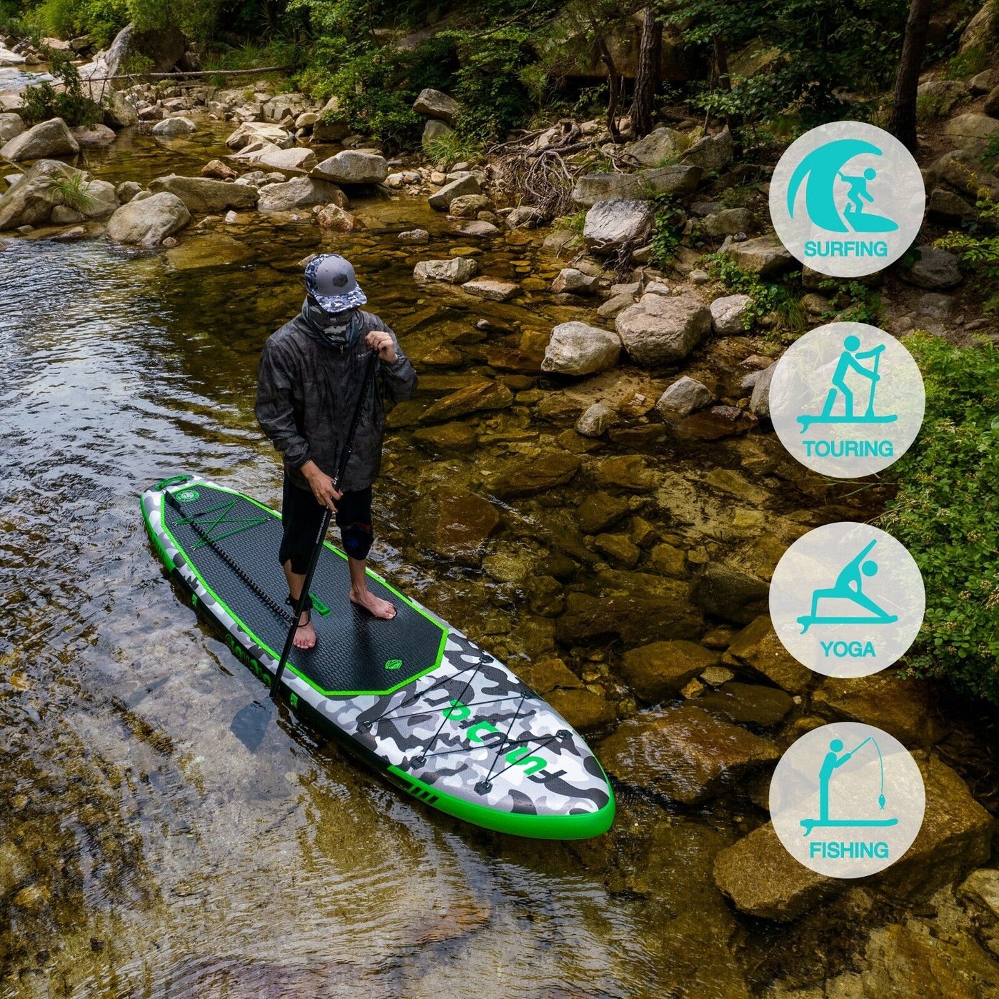 Funwater 330cm Inflatable Stand up paddle Board SUP Board ISUP with complete kit