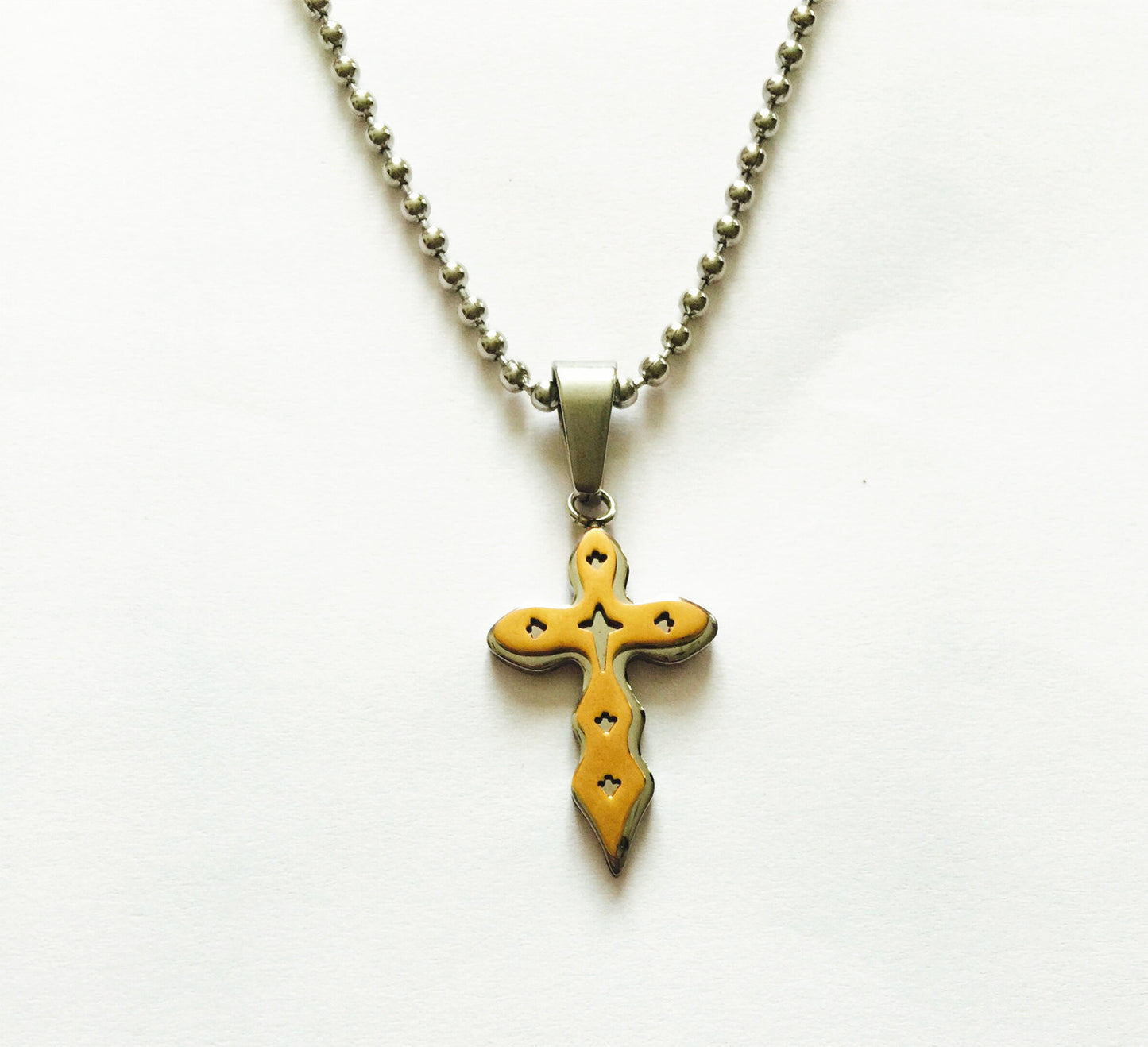 New Christian Stainless Steel Religions Cross Jesus Christ Necklace Chain onek1