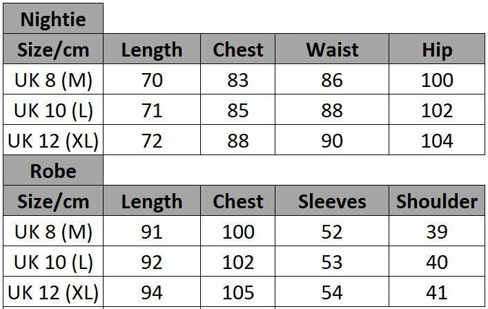 New Luxurious Velvet & Lace Ladies Womens Set of 2 Black Nightie & Robe ladpj257