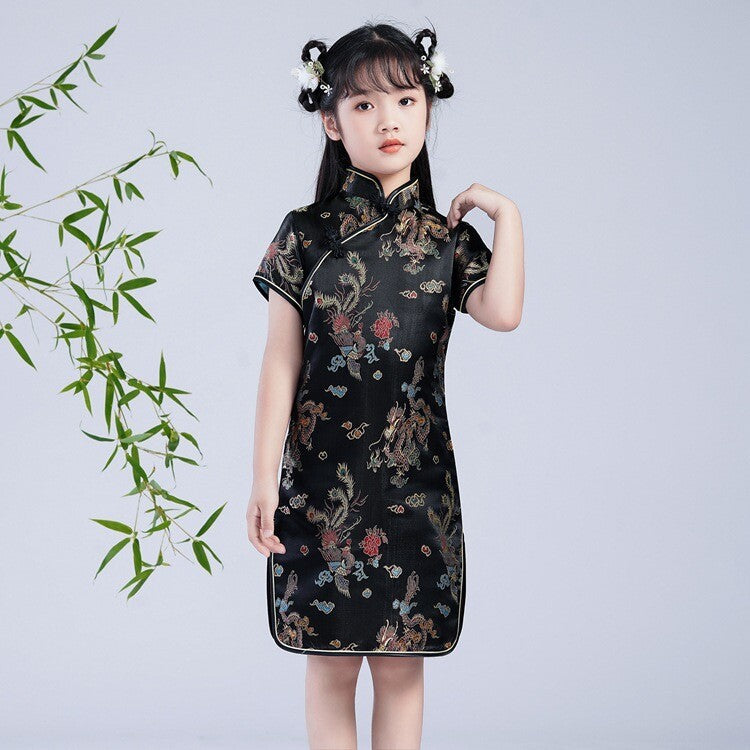 black and gold asian dress Butterfly-Bodice Colorful Long Sequin Prom Dress Sky Multi / 0 main image 0