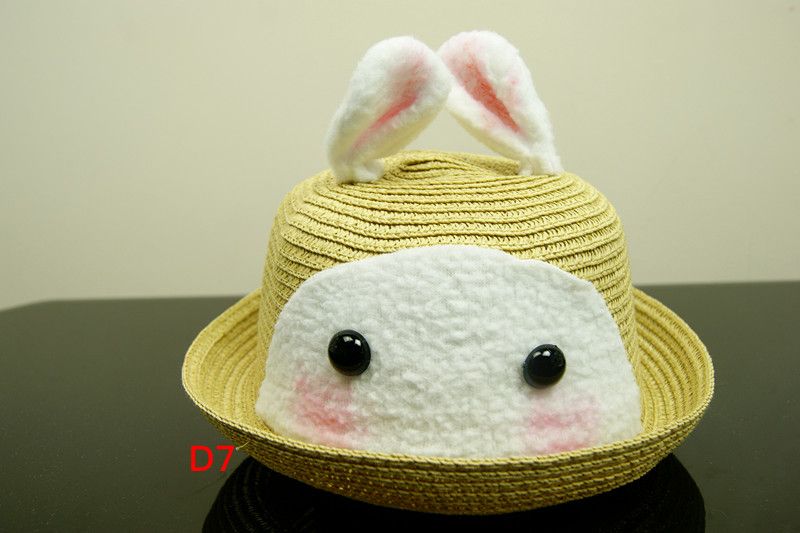New Summer Cute Little Kids Childrens Girls Boys Wicker Hat 4-6 Years