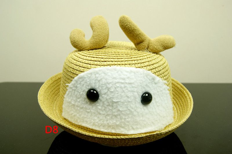 New Summer Cute Little Kids Childrens Girls Boys Wicker Hat 4-6 Years