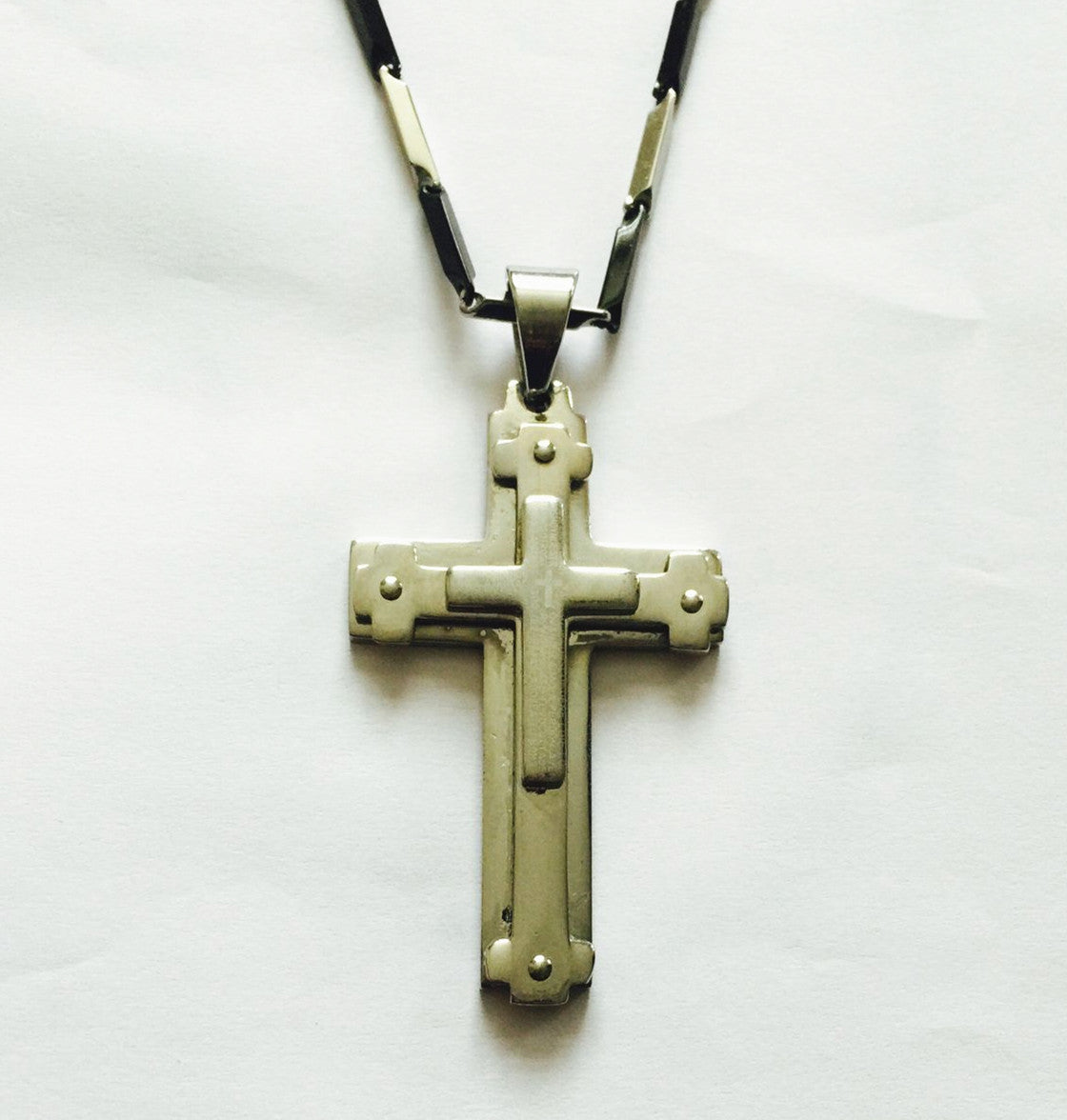 New Christian Stainless Steel Religions Cross Jesus Christ Necklace Chain onek14