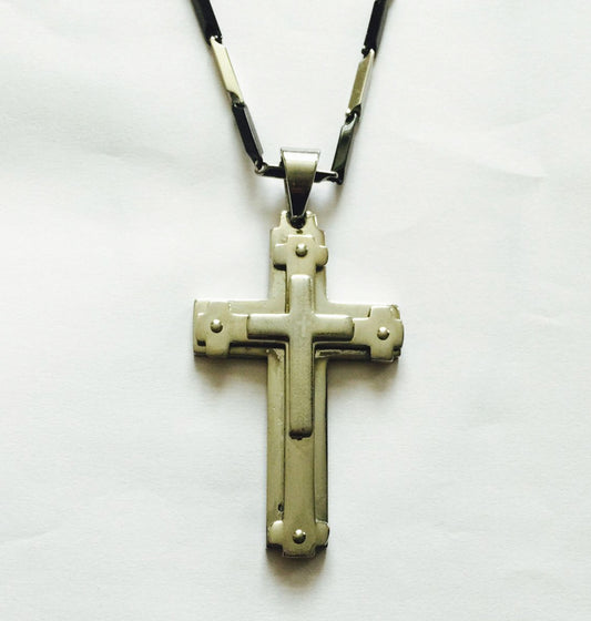 New Christian Stainless Steel Religions Cross Jesus Christ Necklace Chain onek14