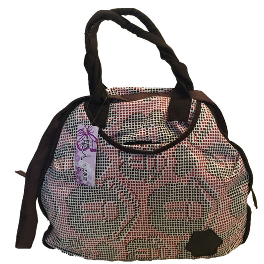 New Cotton Ladies Womens Canvas Heart Pattern Handbag With Shoulder Strap