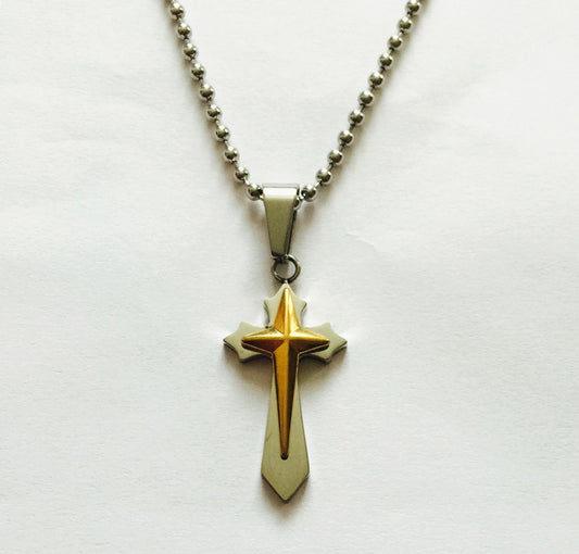 New Christian Stainless Steel Religions Cross Jesus Christ Necklace Chain onek4