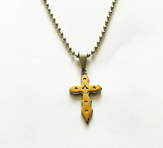 New Christian Stainless Steel Religions Cross Jesus Christ Necklace Chain onek1
