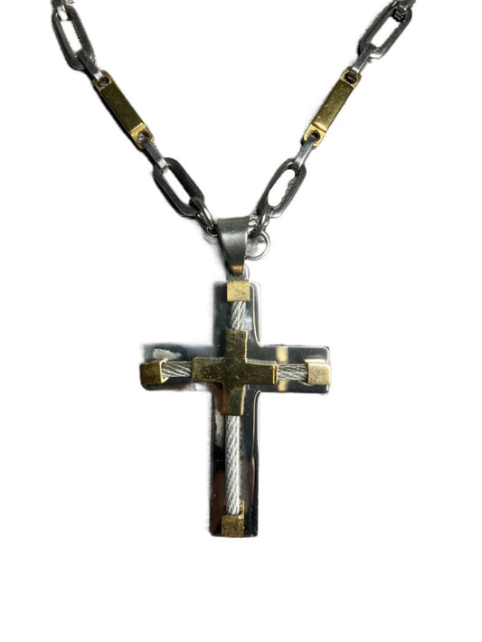 New Christian Stainless Steel Religions Cross Necklace Chain & Pendant